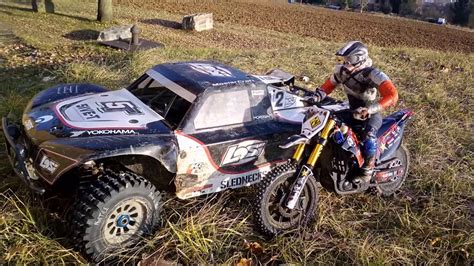 Losi 5t and brushless RC Motocross Bike having fun..:-)) - YouTube