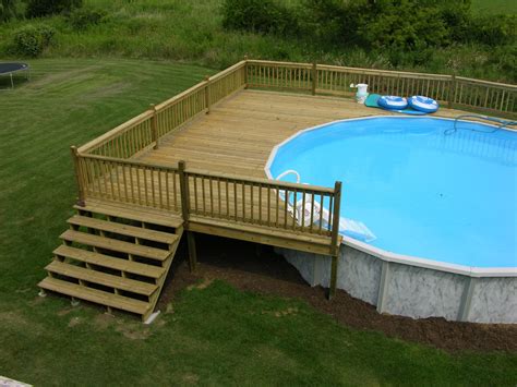 above ground pool ideas | Pool deck plans, Decks around pools, In ground pools