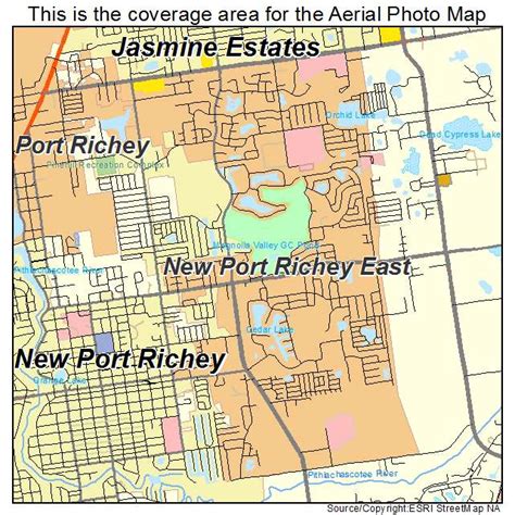 Aerial Photography Map of New Port Richey East, FL Florida