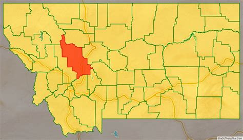 Map of Lewis and Clark County, Montana