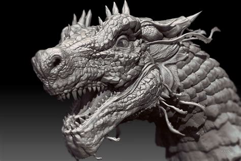 ArtStation - Dragon Sculpture