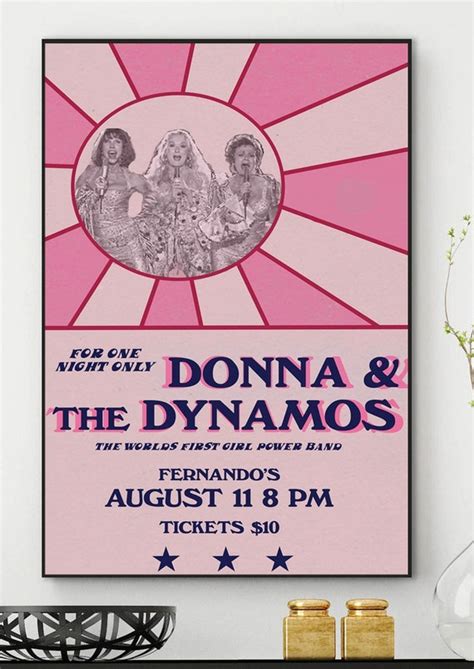 Donna and the Dynamos Poster Fictional Band Poster Mamma Mia - Etsy