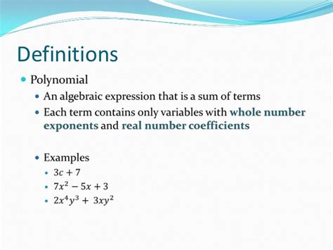 Introduction to Polynomial Functions