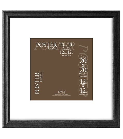 20x20 Black Poster Frame Matted to 12x12 at Joann.com | Poster frame, Frame, Frame matting