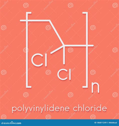 Polyvinylidene Chloride PVDC Polymer, Chemical Structure. Skeletal Formula. Vector Illustration ...