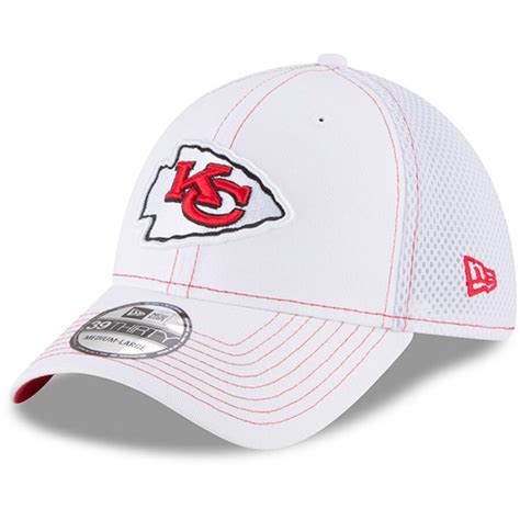 Men's New Era White Kansas City Chiefs Team Turn Neo 39THIRTY Flex Hat