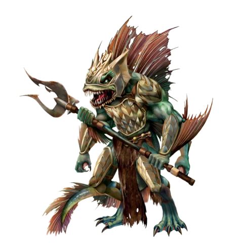 Male Sahuagin Mutant Fighter - Krelloort - Pathfinder PFRPG DND D&D 3.5 5E 5th ed d20 fantasy ...