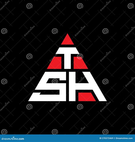 TSH Triangle Letter Logo Design with Triangle Shape. TSH Triangle Logo ...