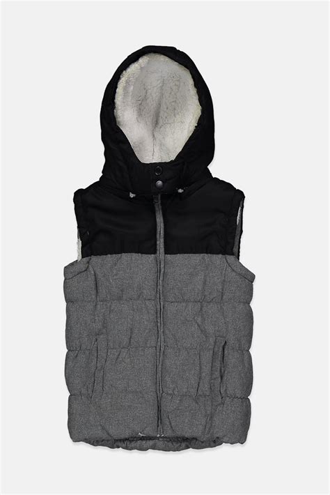 Buy Minoti kids boys puffer jacket grey black Online | Brands For Less