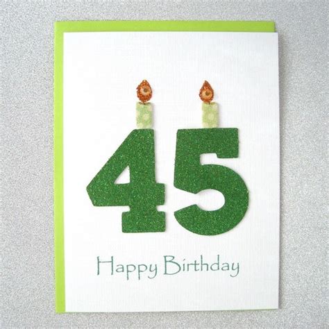 45th Birthday Card 45th Milestone Birthday Card 45th