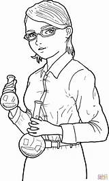 Woman Scientist coloring Page  Free Printable Coloring Pages sketch template