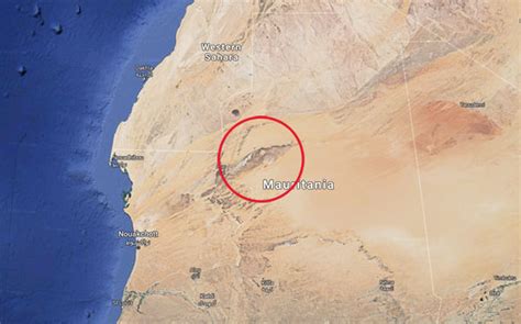 Google Maps Eye of the Sahara mystery - where did the Richat Structure ...