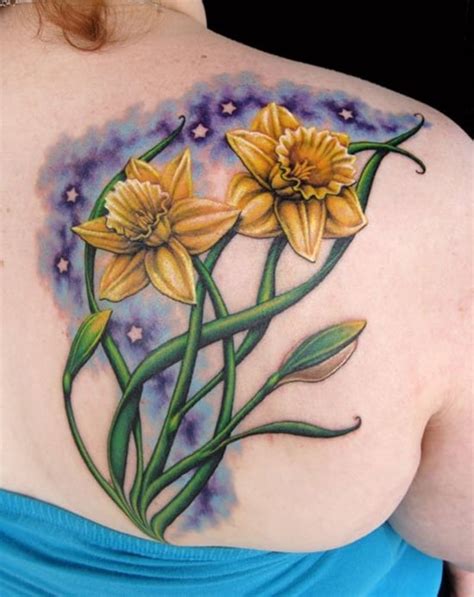 30 Lovely and Peaceful Daffodil Tattoo Designs