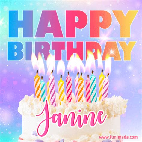 Happy Birthday Janine GIFs - Download on Funimada.com