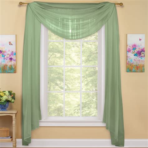 Sheer Window Scarf Curtain - Walmart.com