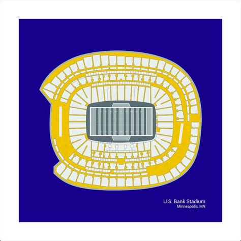 U.S. Bank Stadium Minnesota Vikings Stadium Seating Art - Etsy