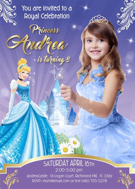 Cinderella Theme Party. Custom Cinderella Invitation | Princess ...