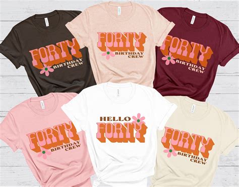 40th Birthday Shirt Funny Birthday Group Shirts Retro Birthday - Etsy