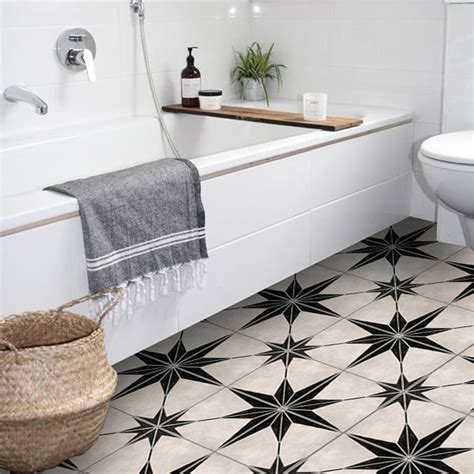 Tile Decals Tiles for Kitchen/bathroom Back Splash Floor Decals Astra in Black - Etsy