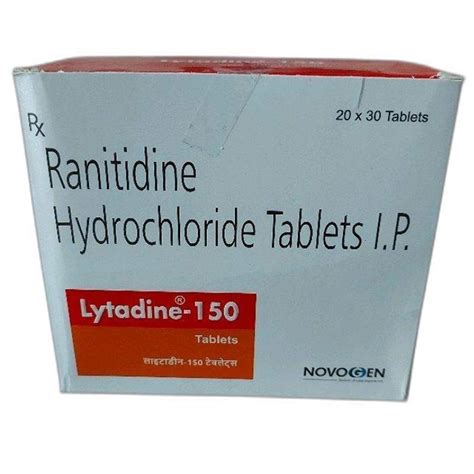 Ranitidine Hydrochloride Tablets IP, Dose Strength: 150Mg at Rs 405/box in Indore