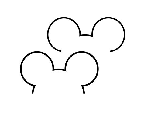 Mickey Mouse Head Outline SVG Free