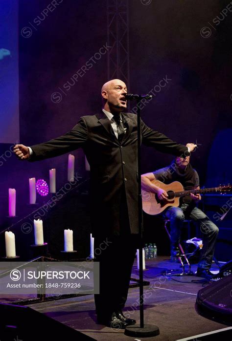 Der Graf singer of Unheilig performing live at a concert in Aschheim, Bavaria, Germany, Europe ...