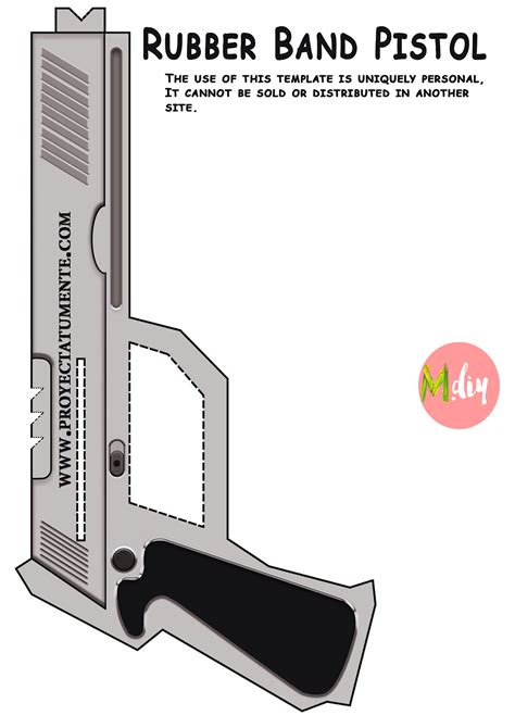 Printable Cardboard Gun Template - Printable Templates