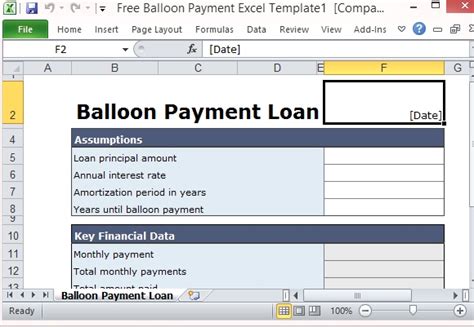 Amortization Schedule With Balloon Payment Excel Template Database