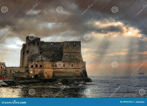 Castel dell Ovo stock photo. Image of light, history, buildings - 9954754