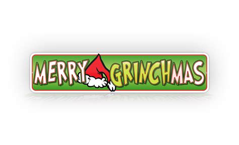 MERRY GRINCHMAS Holiday Christmas Dr. Seuss Street Sign – SignsAndTagsOnline