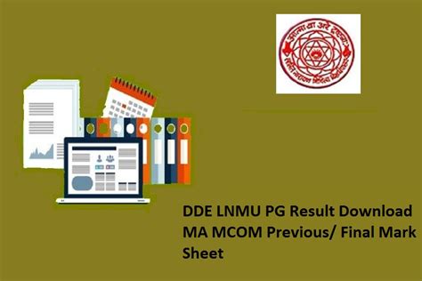 DDE LNMU PG Result 2024 ~MA & M.Com {Prev/Final} June Mark Sheet