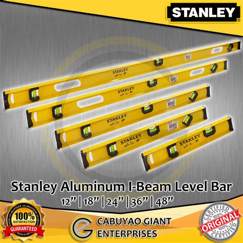 Stanley Aluminum I-Beam Level Bar [ 12 inches | 18 inches | 24 inches | 36 inches | 48 inches ...