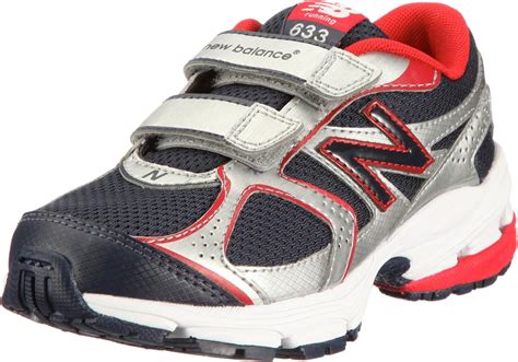 New Balance 633 Velcro Strap, Boys' Running Shoes, Navy/Silver/Red, 13.5 UK Child: Amazon.co.uk ...