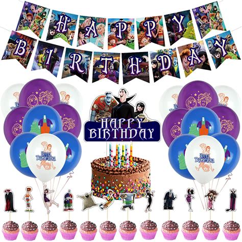 Buy Hotel Transylvania Party Decorations, Hilloly 32 Pieces Birthday Supplies, Hotel ...