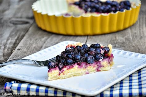 Blueberry and Cream Cheese Tart | Life At Cobble Hill Farm