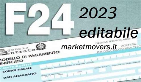 F24 semplificato editabile [PDF 2023]