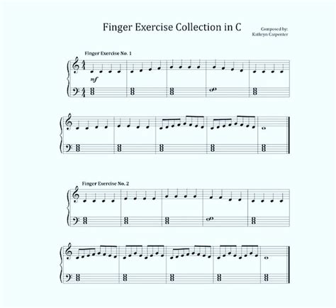 "Finger Exercise Collection for Piano!" in 2021 | Finger exercises, Sheet music pdf, Exercise book