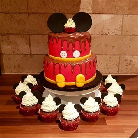 Disney Mickey Mouse Drip Cake