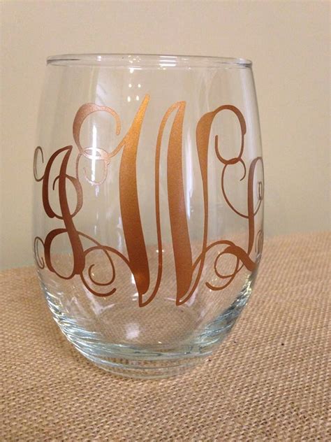 Monogrammed Wine Glasses by JLWsCreations on Etsy