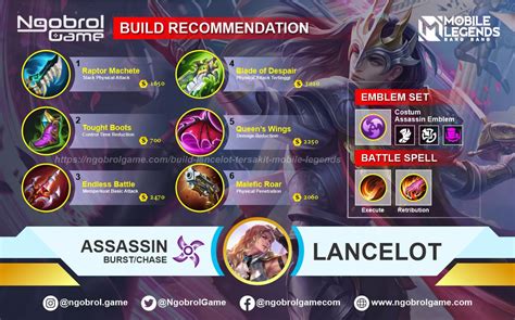 Lancelot Mobile Legends Build - PELAJARAN