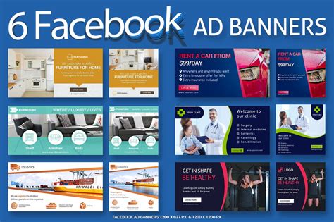 6 Facebook Ad Banners - SK | Templates & Themes ~ Creative Market