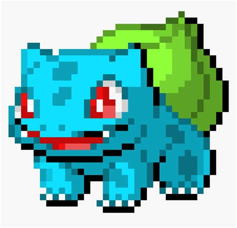 bulbasaur pixel art grid Bulbasaur pixel art, hd png download - Pixel Art Grid