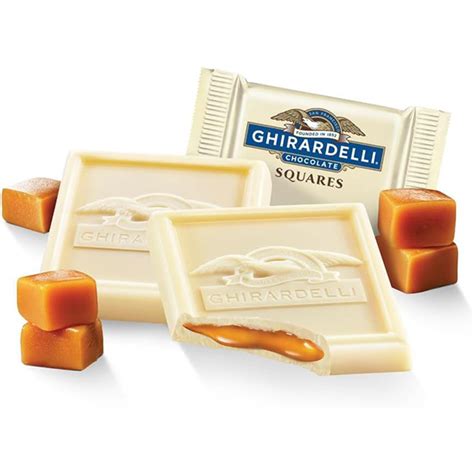 +Ghirardelli White Chocolate Caramel Squares (White) 15g - SAKSCO ...