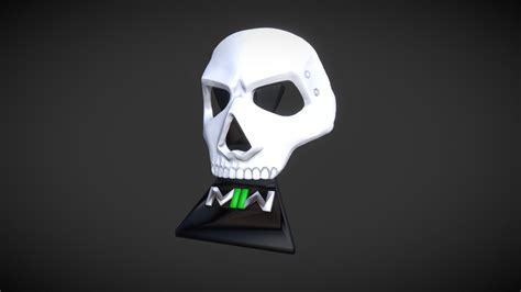 Printable Ghost mask and stand MWII cod - Buy Royalty Free 3D model by valde [c23c061 ...