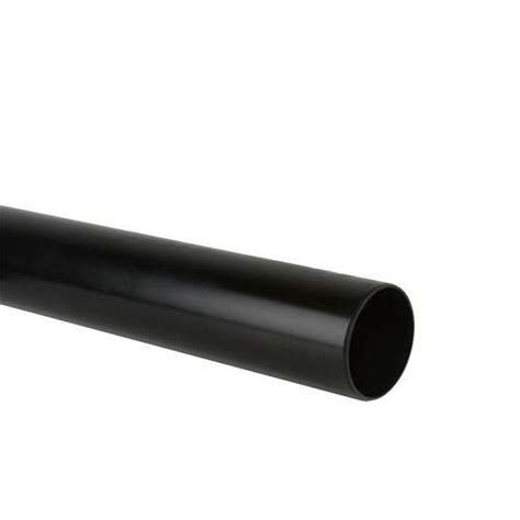 Plastic Waste Pipe - Push Fit 3m Compression Pipe 50mm - Black ...