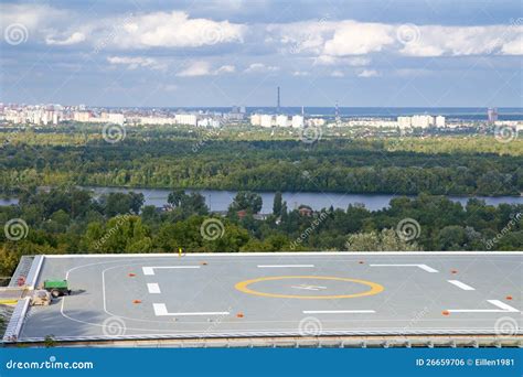 Helicopter Landing Pad Under Construction Royalty Free Stock Image ...