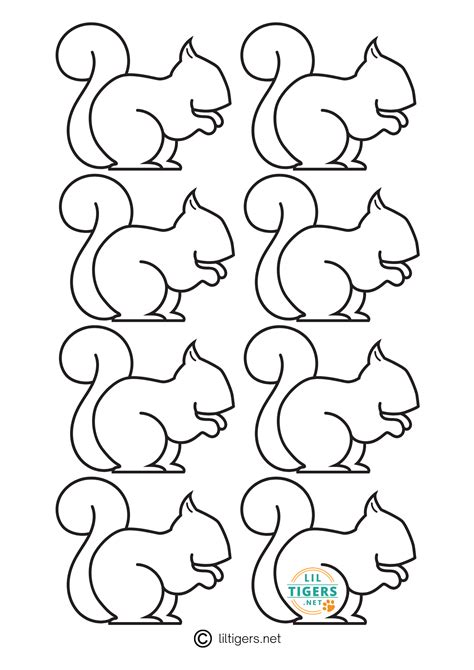 Free Printable Squirrel Templates - Lil Tigers