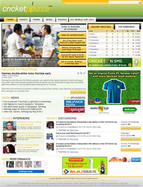 Cricket News Website Template by baltejsingh on DeviantArt