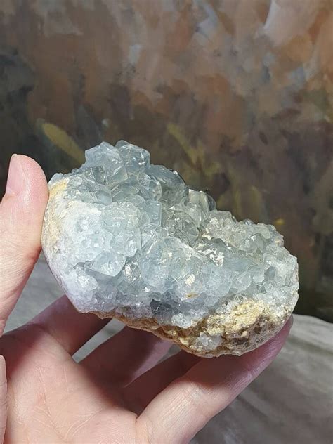 0.66 kg Raw Celestine Celestite cluster Natural Crystal | Etsy