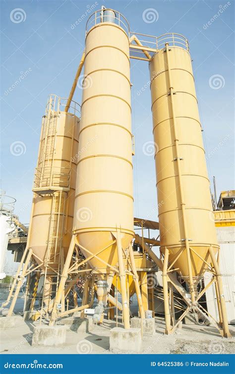 Concrete Mixing Silo, Site Construction Facilities. Stock Photo - Image of concrete, business ...